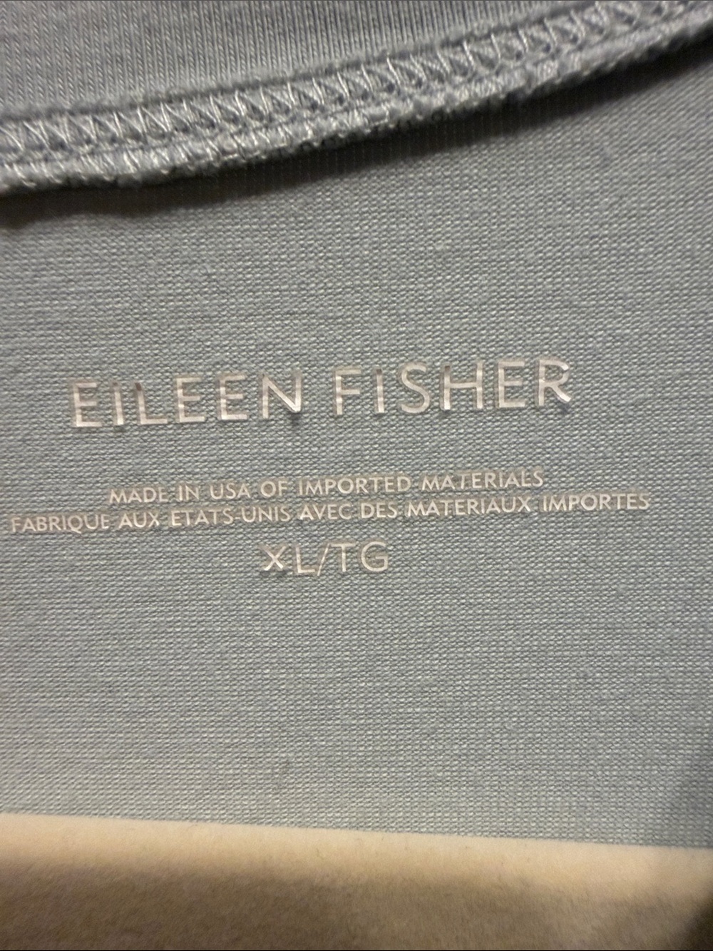 Eileen Fisher Light Blue Relaxed Crewneck Long Sleeve Top - Picture 2 of 8
